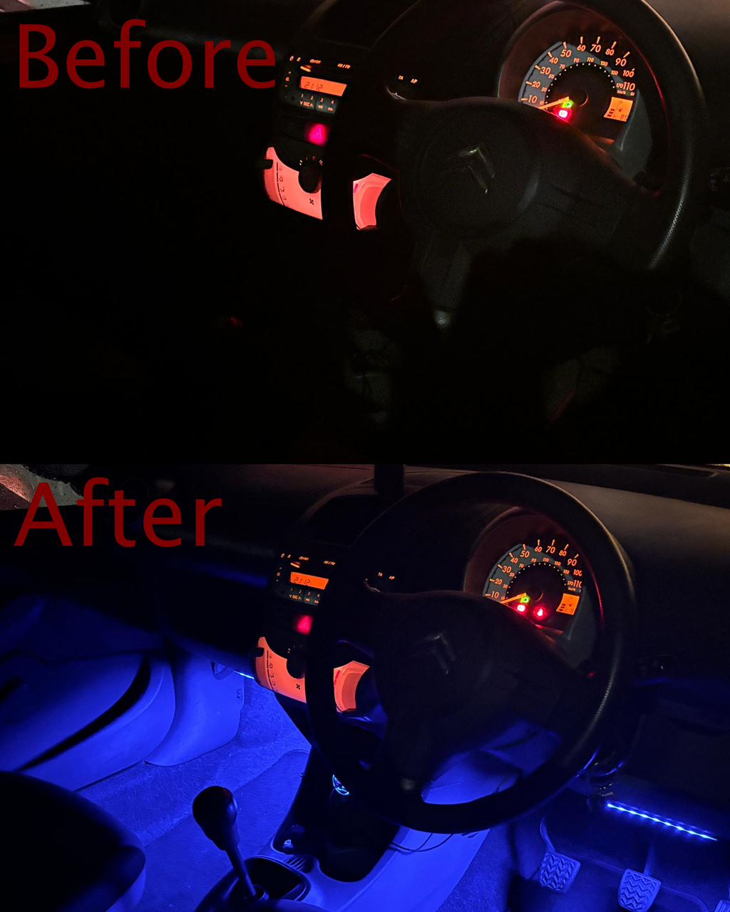Neon LED Car Interior Ambient Foot Lighting